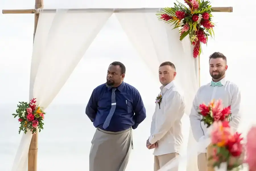 Fiji destination wedding ceremony setting — 003