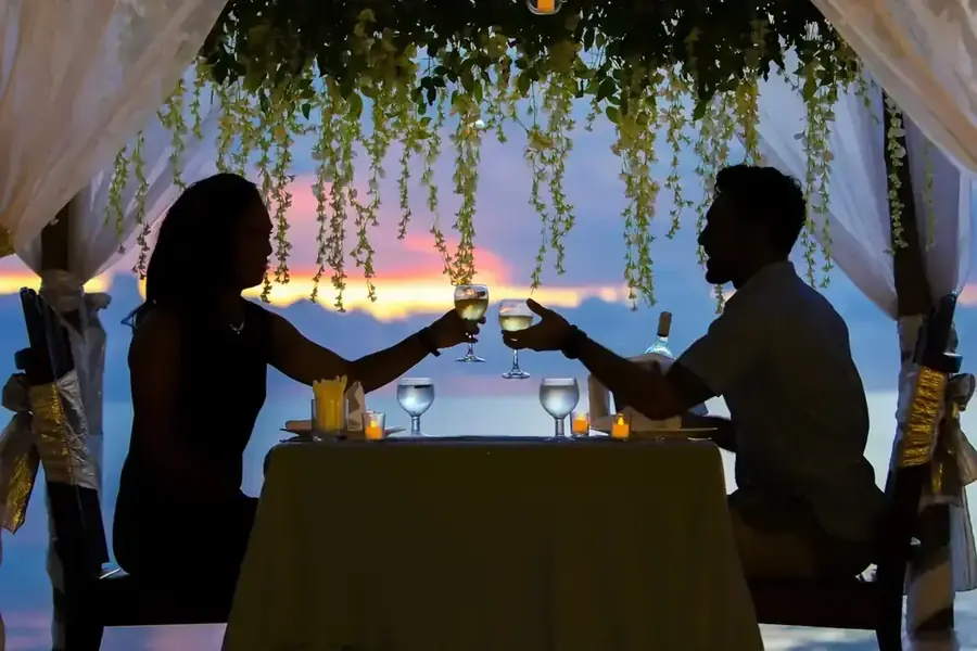 Joyful Fiji wedding couple moment — 100