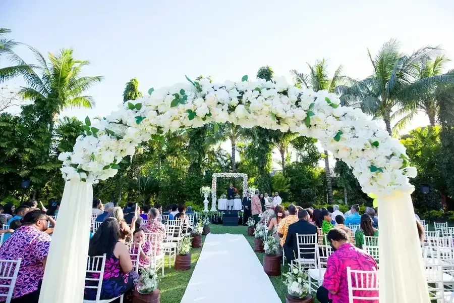 Fiji destination wedding ceremony setting — 043