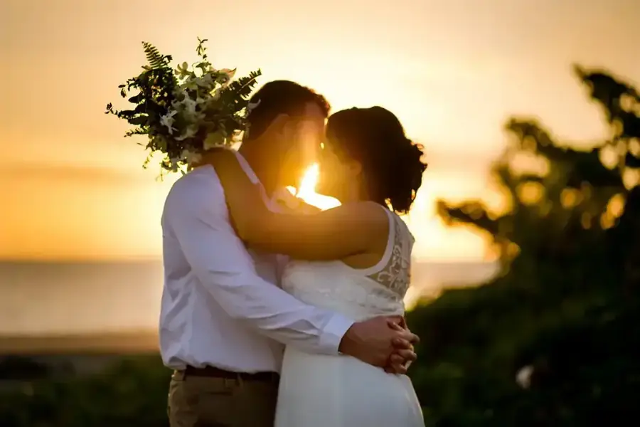 Joyful Fiji wedding couple moment — 115